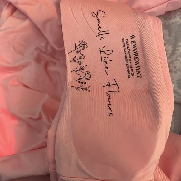 42 NWT 195.00 RevolveWeWoreWhat Ruched Cup Tie One Piece Baby Pink XL - Picture 7 of 8